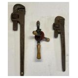 Walco Pipe Wrenches No 18 & 24, Flying Arrow Hand