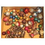 Flat of Vtg. Glass & Plastic Christmas