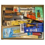 Flat of Tools - Screwdrivers, Brad & Nail Driver,