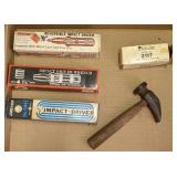 Flat of Tools - Impact Drivers, adaptor,