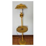 Vtg Metal Stand Lamp Table 53" tall.