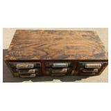 Vintage Wood Organizer, 7 1/2"x24 1/2"x12"