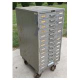 Rolling Industrial Parts Cabinet by Graphic Arts