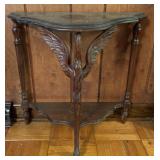 Vtg Carved Crain Phone Table 24in (family room)