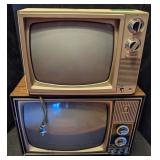 Vintage Panasonic and General Electric Television