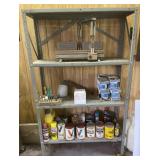 Metal Utility Shelf including contents of