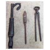 Vintage Cyclops Nail Puller, Blacksmith Snips,