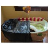 Vtg Bassinet w/Flag