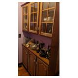 Contents of Cabinets Including Glass Vases,