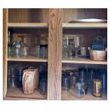 Contents of Cabinet Including Glasses and More