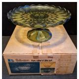 Glass Cake Plate and Hazelware Reflection 3 PC,