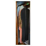 Lot of Ladies Vtg Clothes in Closet.