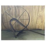 Antique Metal Pull-Behind Plow 9inx41inx28in