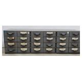 (Q)  METAL DRAWER STORAGE CABINET34 IN. W X 11
