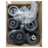 (II) Rubber Wheels, 5" Dia