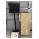 (ZZ) Black Plastic Pedestal Sign, Model Number
