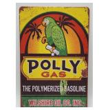 Contemporary Polly Gas Advertising Sign. Measures