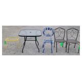 (I) 2 Tables and 5 Chairs