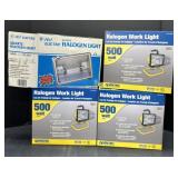 (L) Mixed Lot of 3 VOLTEC Halogen Work Lights,