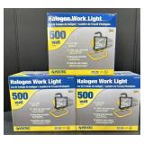 (L) VOLTEC Halogen Work Light, 500 Watt. Appear