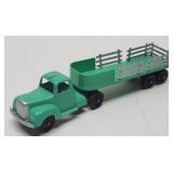 Vintage Tootsietoy Truck w/ Stakebed Trailer.