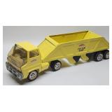 Vintage Tonka Truck With Bottom Dump Trailer.