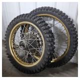 (K) Pair Of Rims And Tires: (Metzler 3.0-21) And