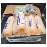 (L) Paint Roller Covers, Brushes and Trays