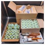 (L) Paint Roller Covers, Brushes, Trays