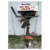 (Q) Montgomery Ward Sea King 5.0 Outboard Boat