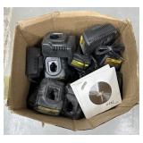 (L) Mixed Lot of DeWalt Battery Chargers and 1