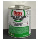 (ZZ) Oatey Heavy Duty Clear PVC Cement 32 Oz,