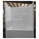 (WE) Bathtub with Right Drain and Faucet