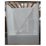 (WE) Bathtub with Right Drain and Faucet