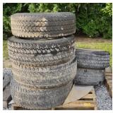(J) Lot of 7 Car Tires