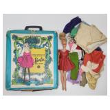 Vintage Mattel Barbie Doll Case With Doll &