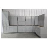 (WE) Stone Harbor Gray Kitchen SetSolid Wood