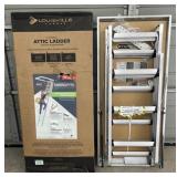 (TT) Louisville Aluminum Attic Ladder With New