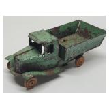 Vintage Wyandotte Dump Truck With Wood Wheels.