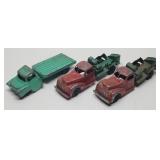 (3) Vintage Hubley Trucks. Largest measures 10"