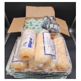 (L) Paint Roller Covers, Brushes and Trays