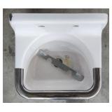 (ZZ) CAST IRON SINK, ENAMEL COATED, STAINLESS