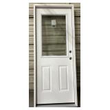 (WE) 3 Panel Fiberglass Door With Clear Glass