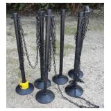 (ZZ) Plastic Stanchions, Including Caution Tape,