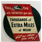 Vintage Gates Tires Sign Measures approximately