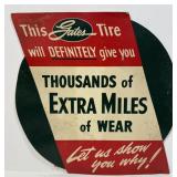 Vintage Gates Tires Sign Measures approximately