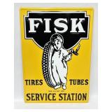 Fisk Tires Embossed Metal SignMeasures