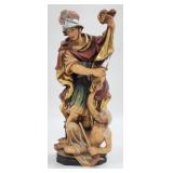 Oberammergau Holzschnitzerei Wood St Martin Figure