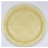 Yellow Madrid Depression Glass Cake Plate