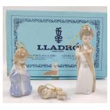 Retired Lladro Mini Holy Family Ornament Set NIB